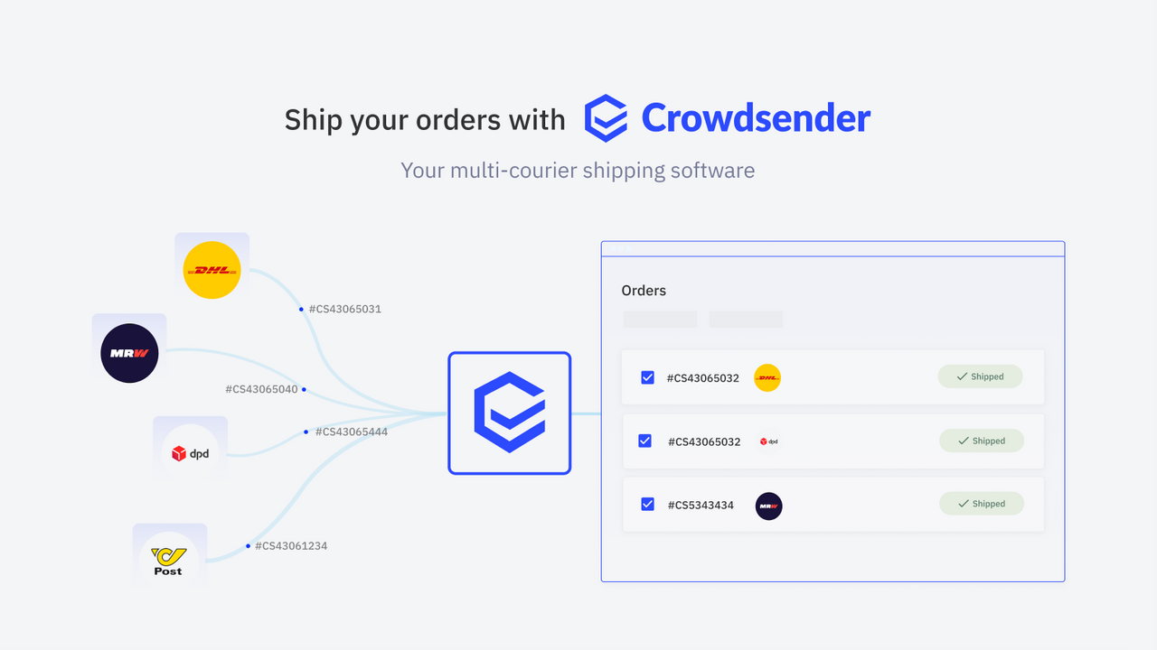 Verzend uw bestellingen met Crowdsender