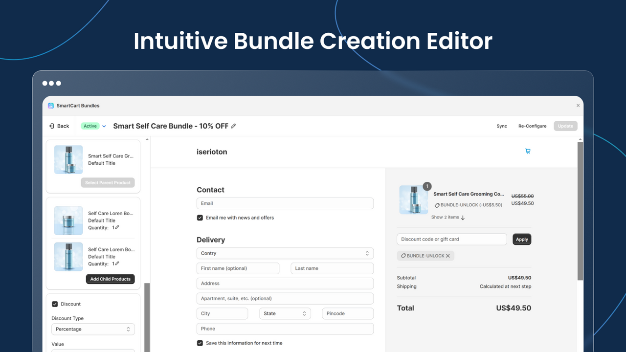 Intuïtieve bundelcreatie-editor