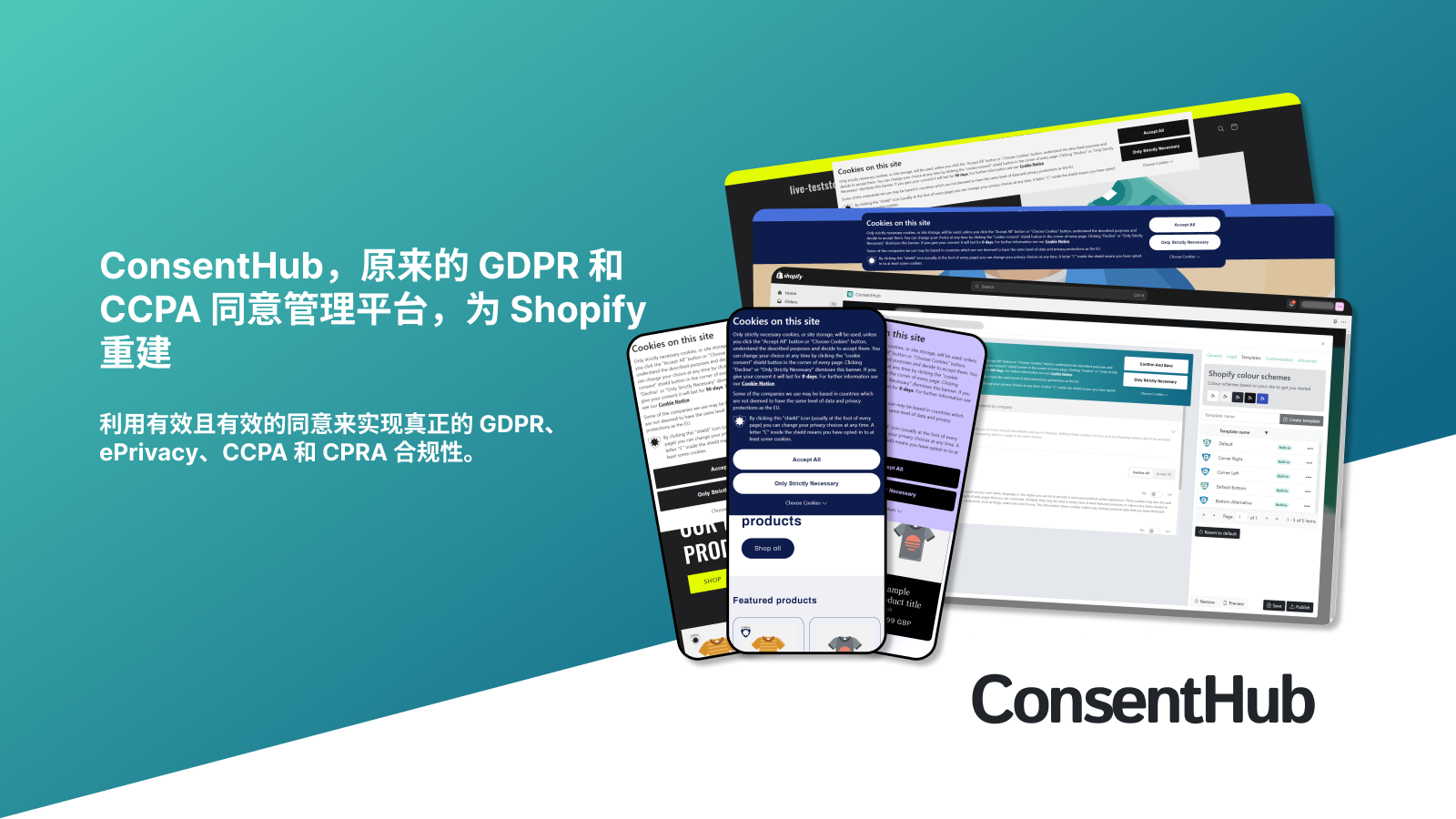 对 GDPR、ePrivacy、CCPA 和 CPRA 合规性的有效同意。