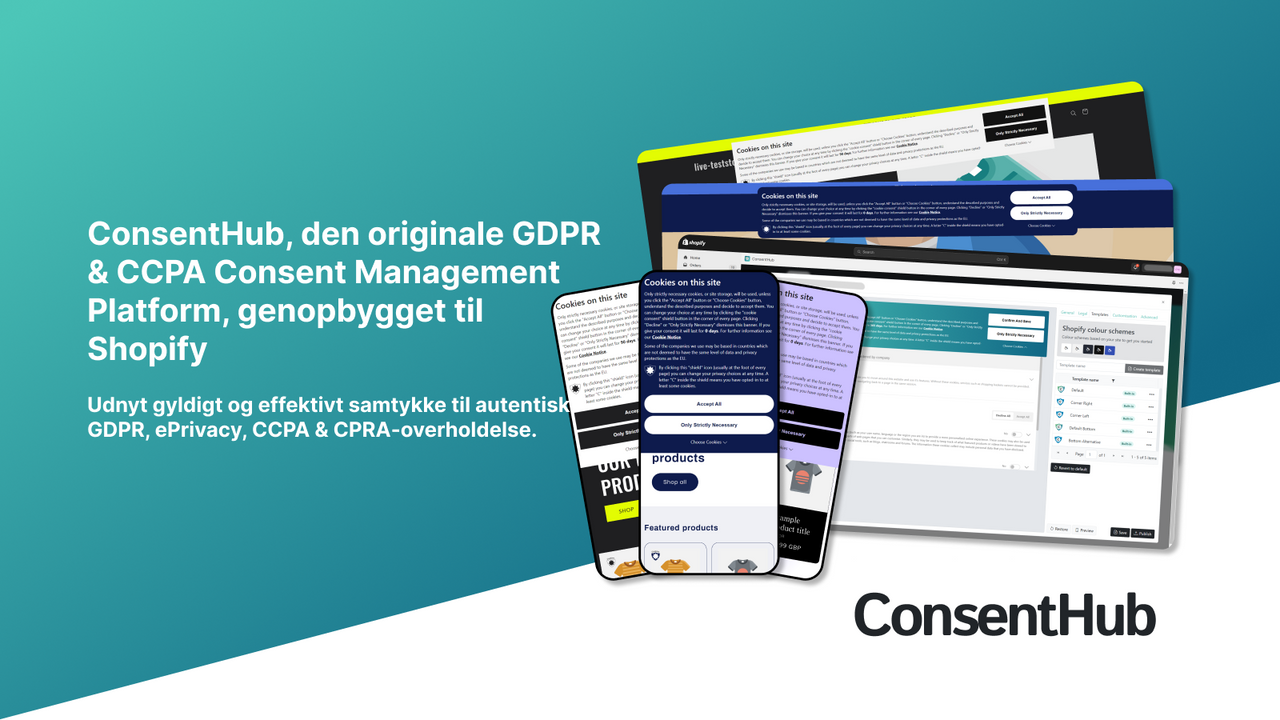 Effektivt samtykke til GDPR, ePrivacy, CCPA & CPRA overholdelse.