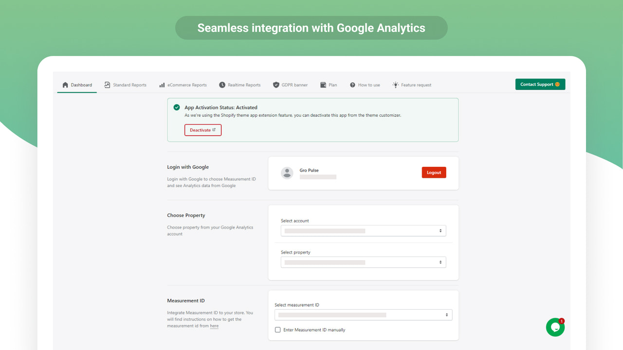 Intégration transparente avec Google Analytics