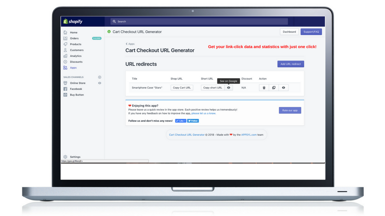 APPSYL_Apps_You_Love_Shopify_App_Cart_Chekout_URL_Generator_Boos
