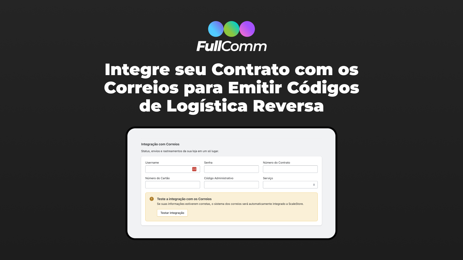 Utilize seu contrato dos Correios