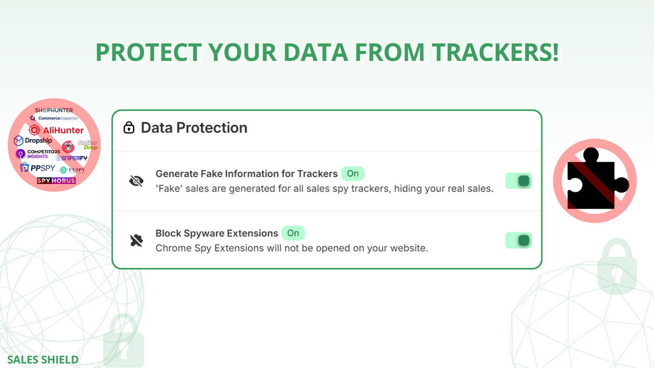 Protect your data from trackers! Block spyware extensions.