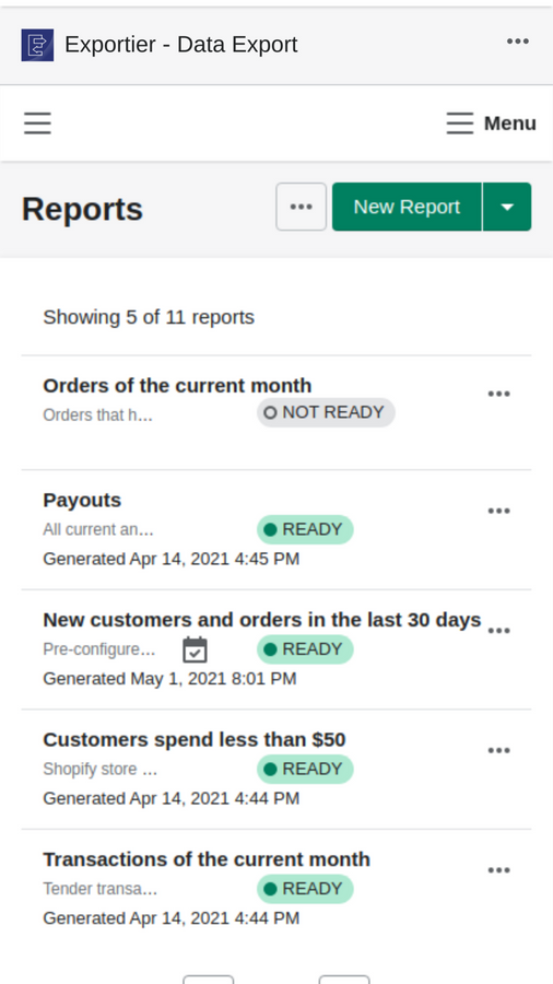 Create and manage Shopify reports with all information you need