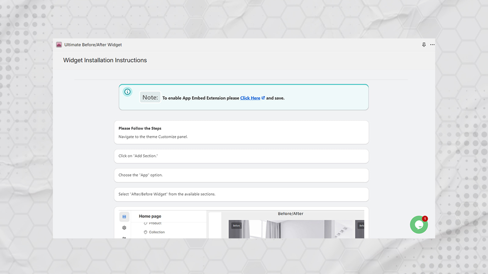 Before/After Admin Panel