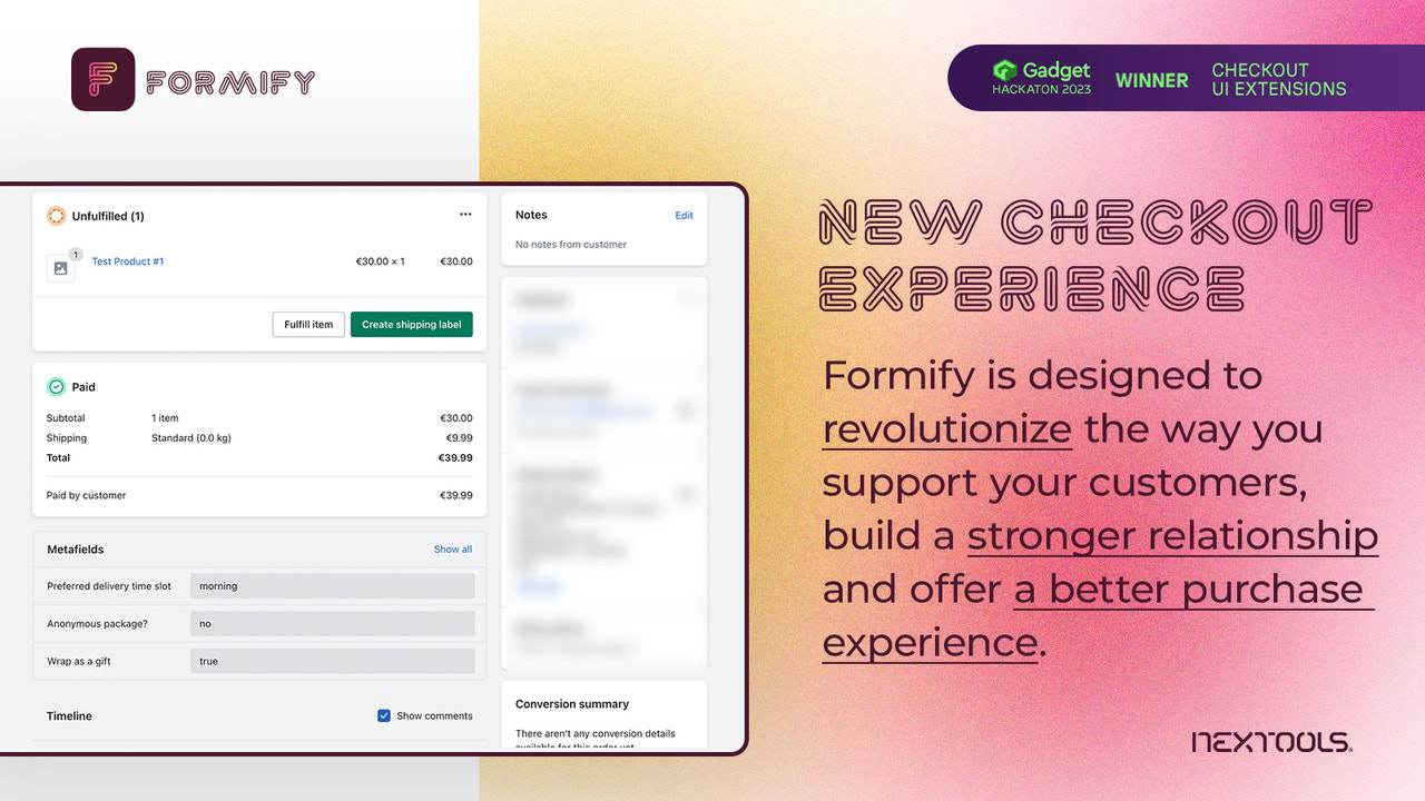Formify: crea un formulario personalizado en el pago