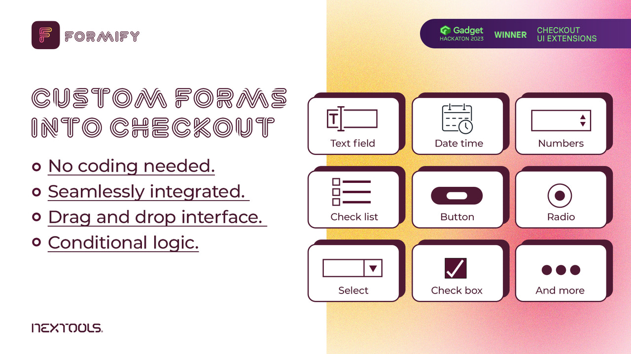 Formify: opret brugerdefineret formular i kassen