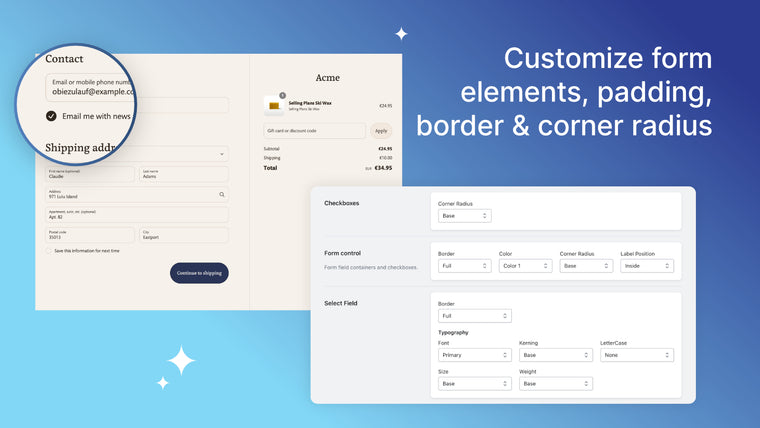 Exciting Checkout Designer Screenshot