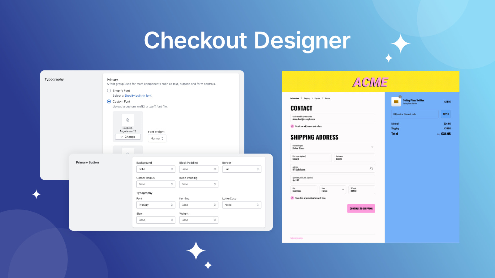 Designer de Checkout
