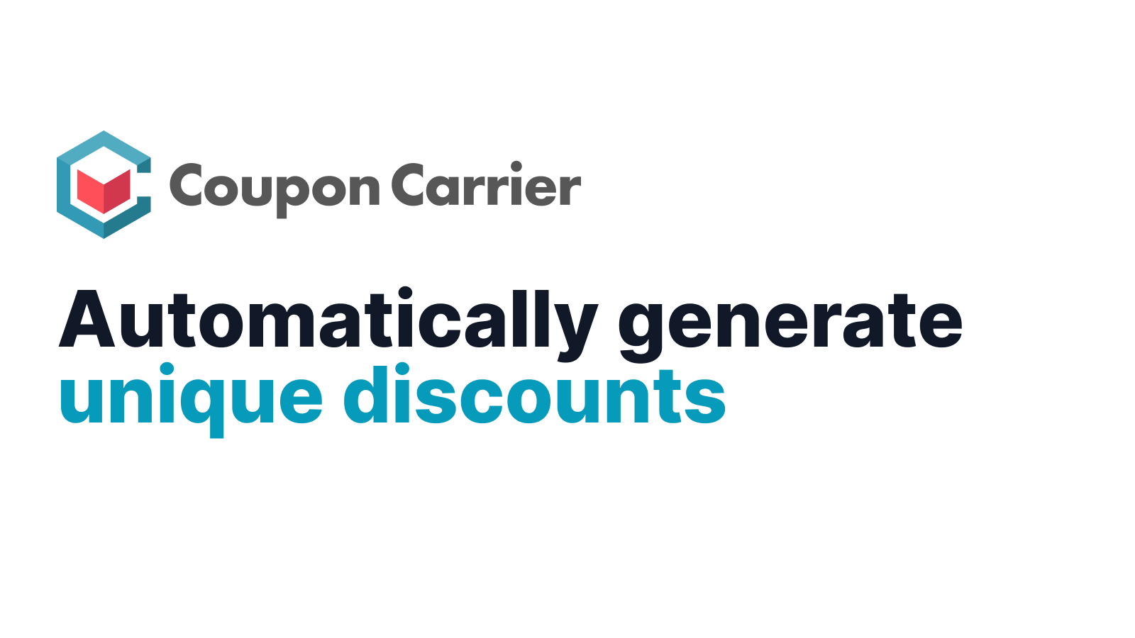 Gere automaticamente descontos únicos com o Coupon Carrier