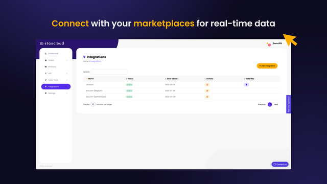 Conecte-se com seus mercados para dados em tempo real