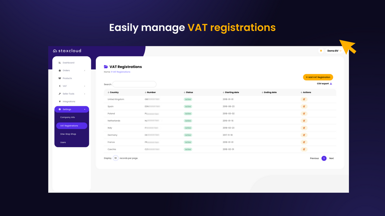 Gestione fácilmente los registros de IVA