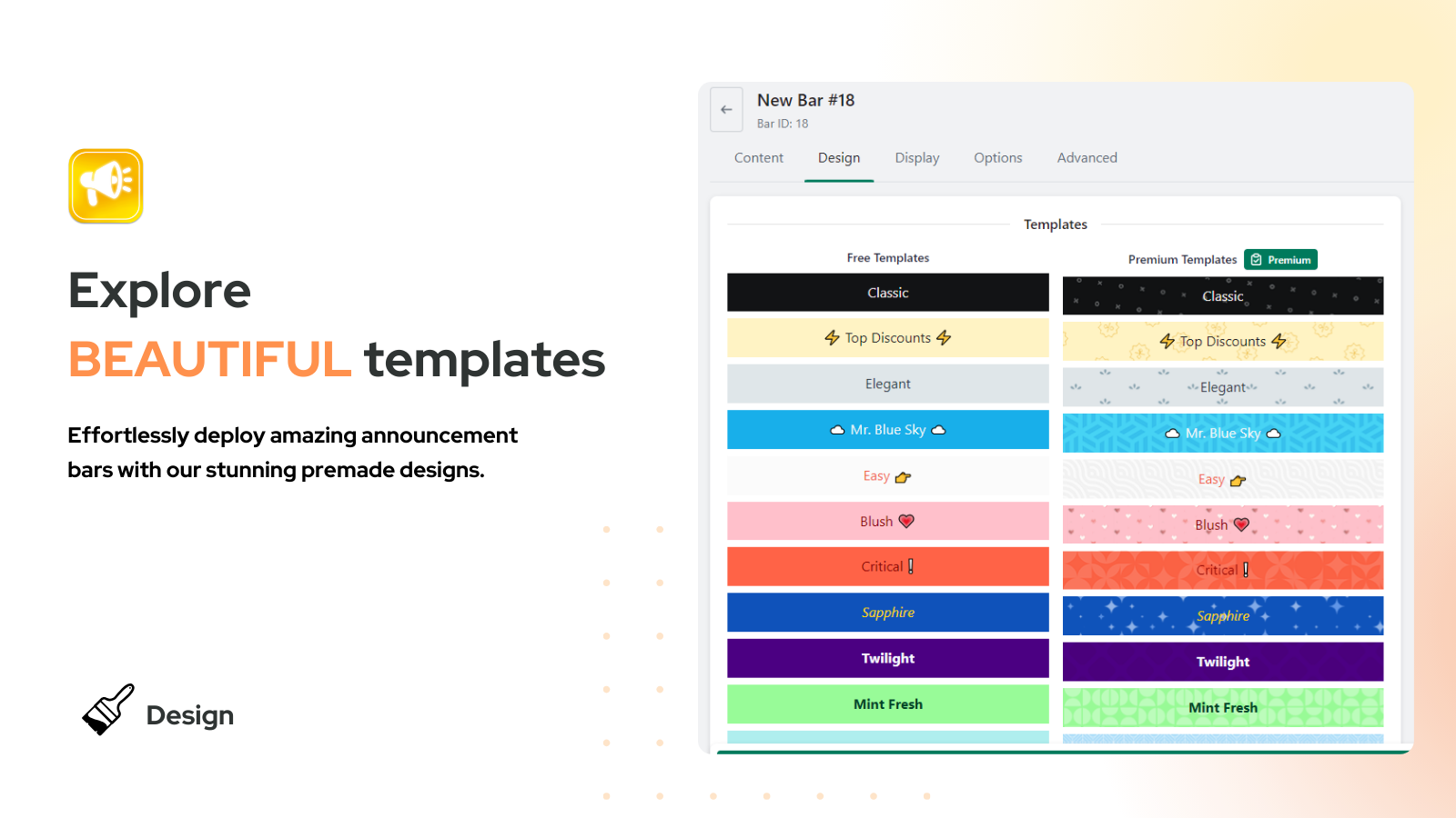 Explore beautiful templates.