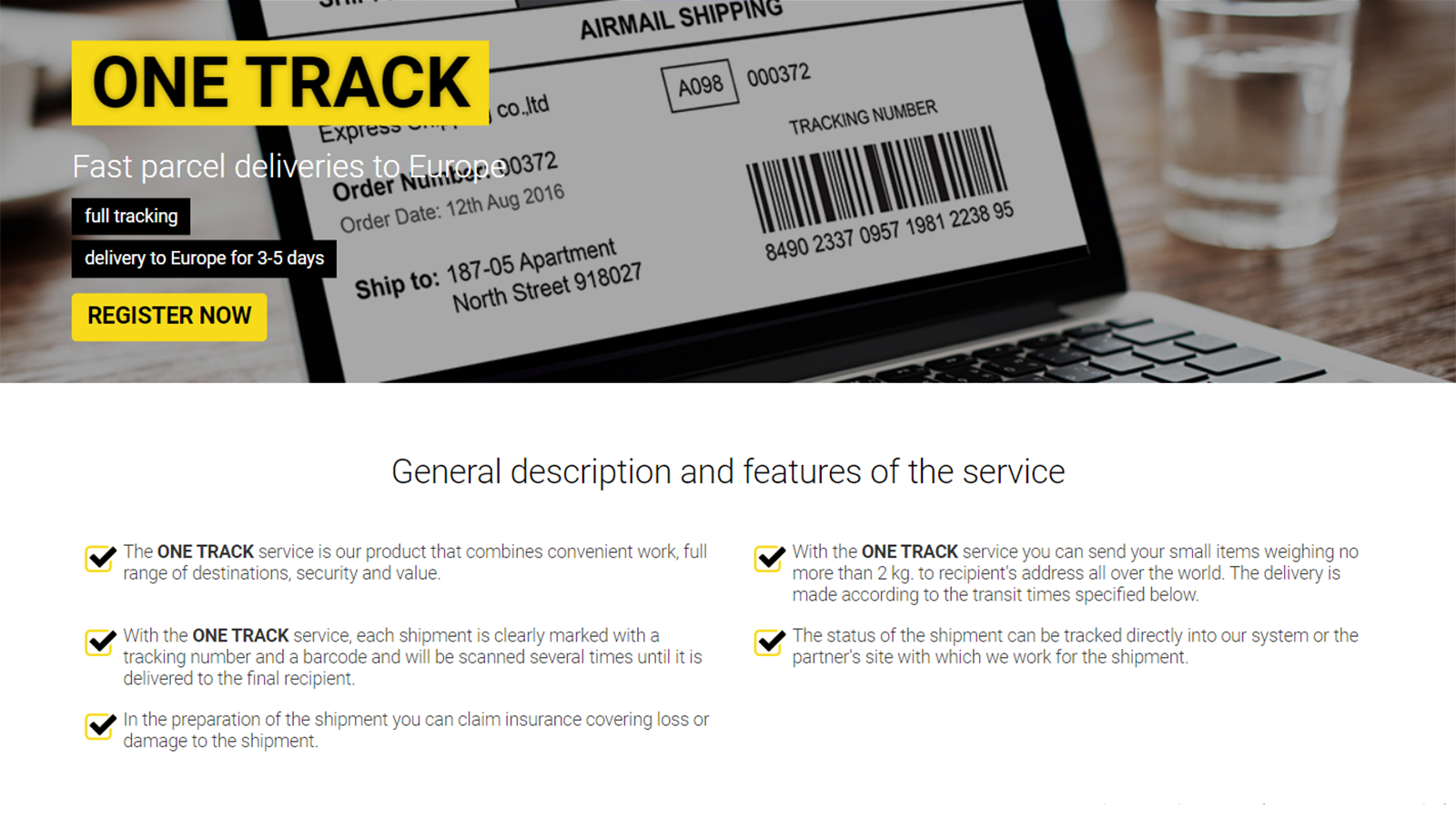 ONE TRACK Service Detaljer