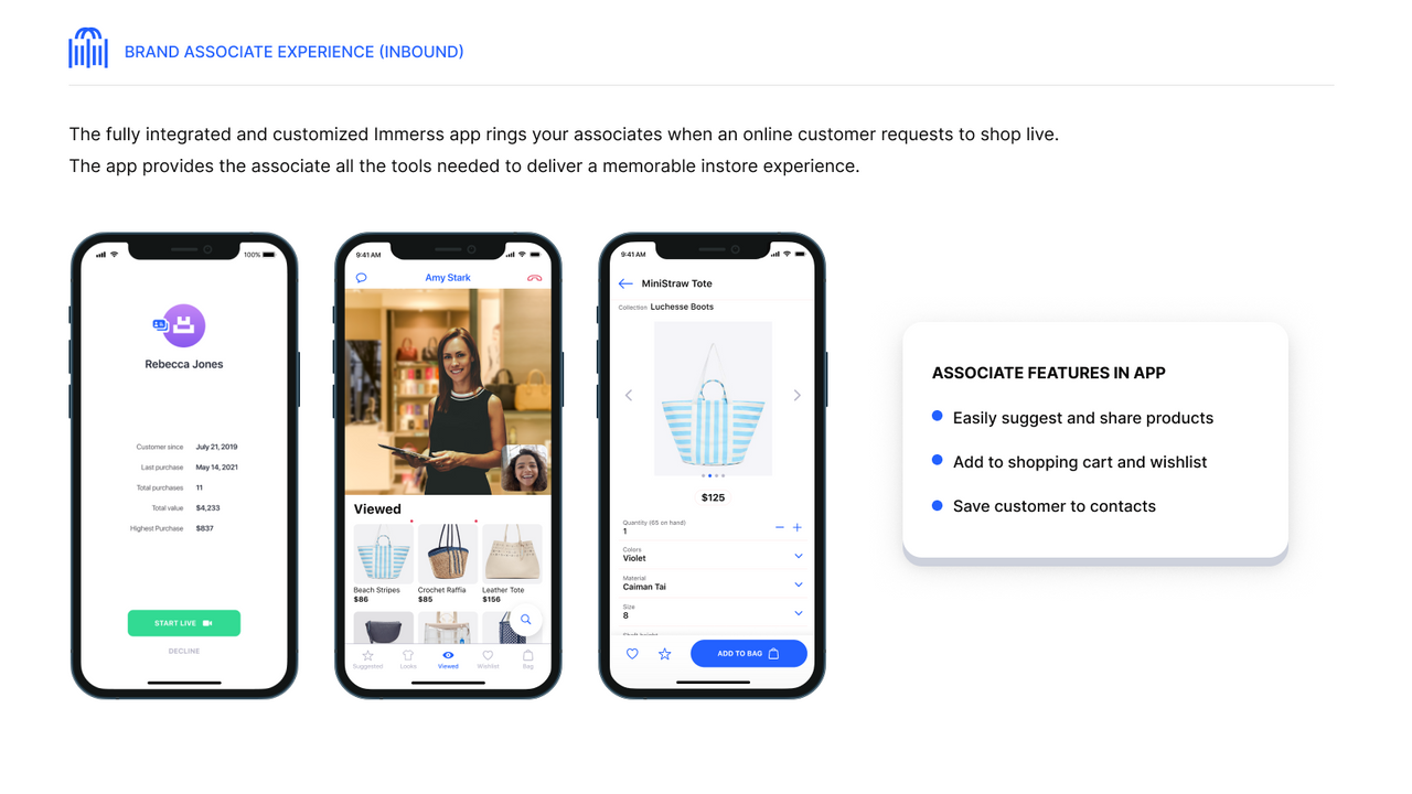 Optimisé pour le shopping en direct 1-1 sur mobile