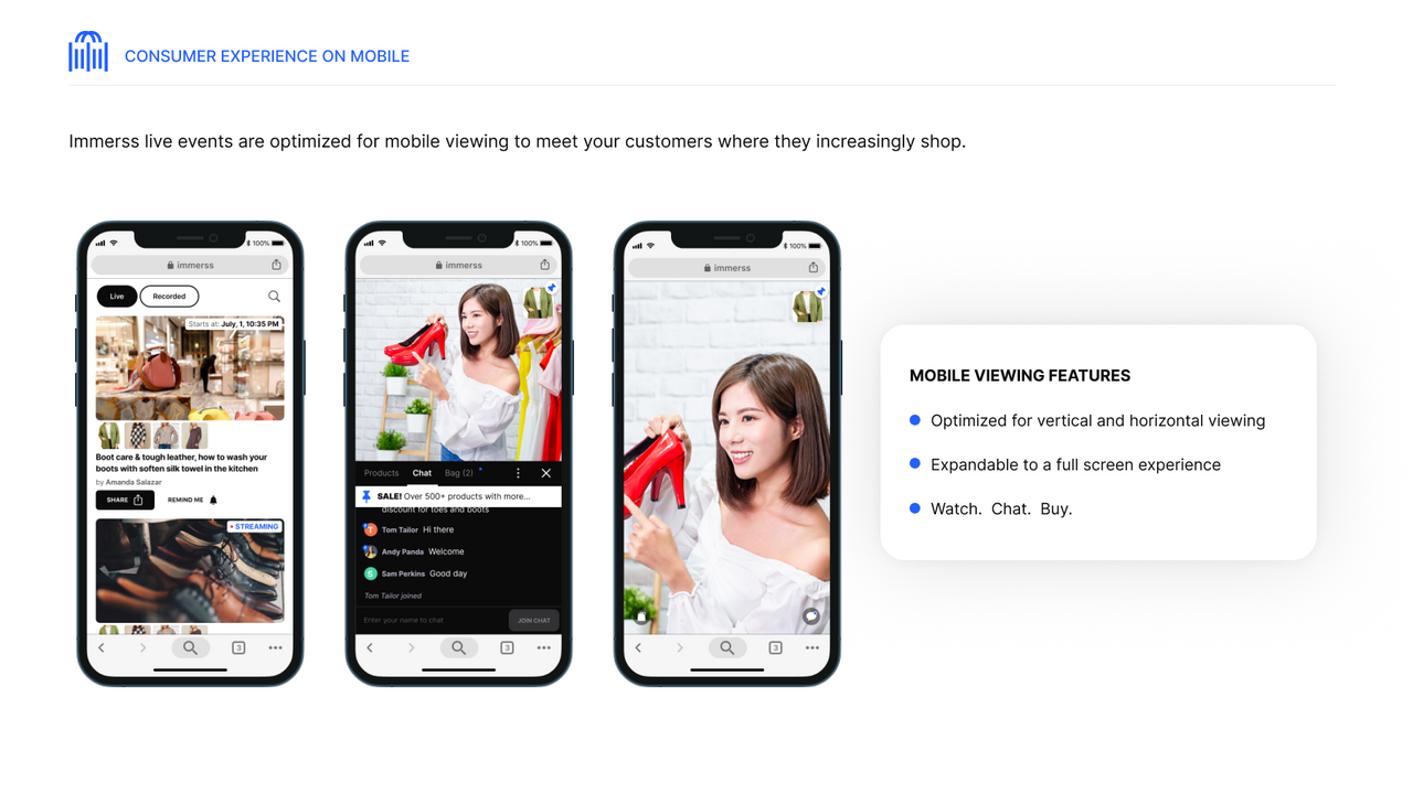 Live Shopping Experience on Mobile