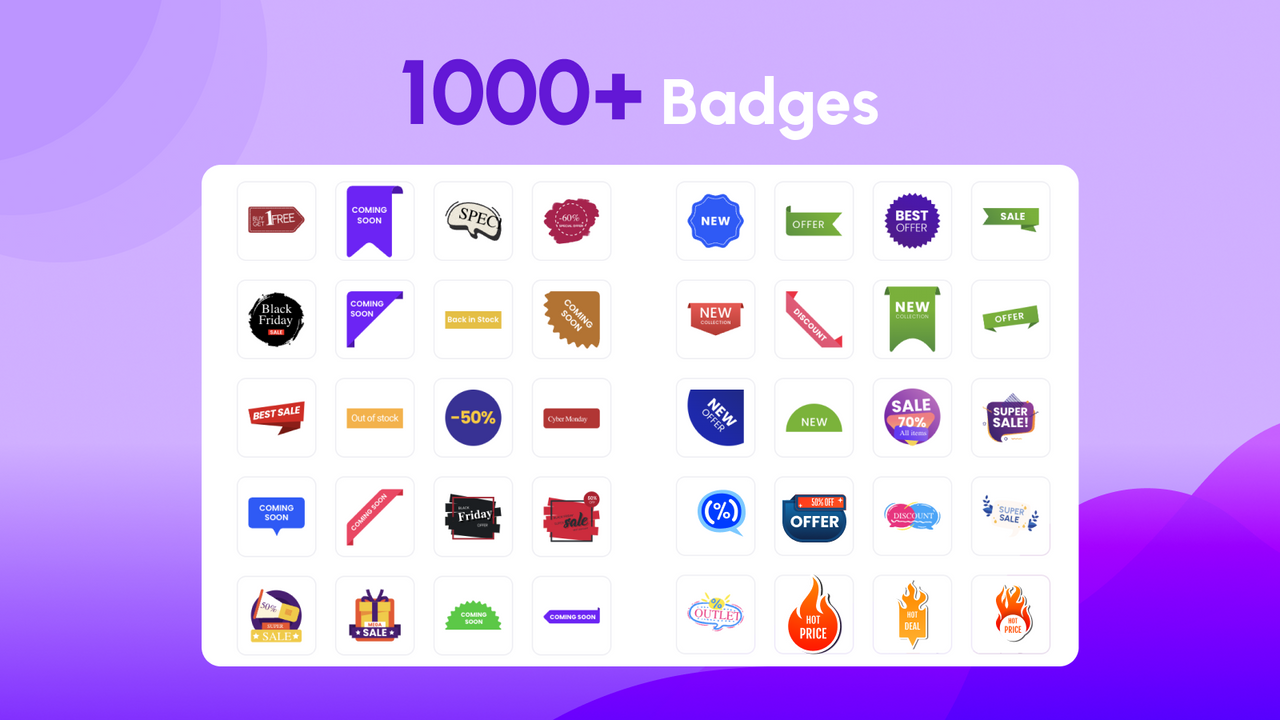 Plus de 1000 badges