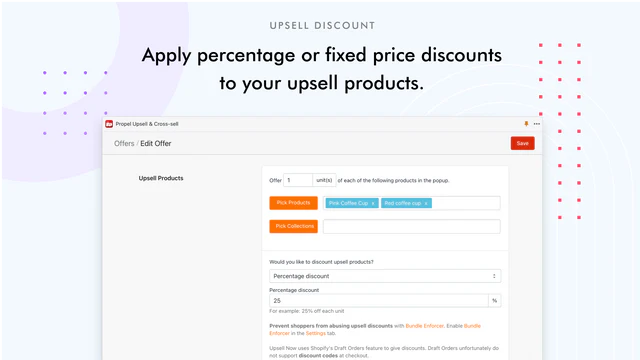 Upsell discounts