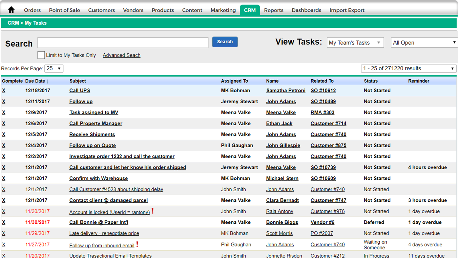 Pulse Commerce Manage Tasks with Built-in CRM