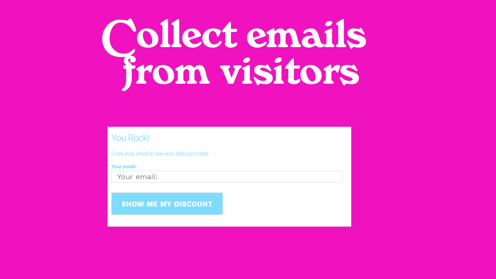 Collectez les emails des visiteurs et transformez-les en clients