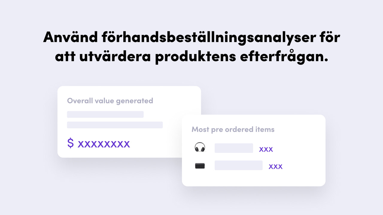 Use pre-order analytics to evaluate product demand.