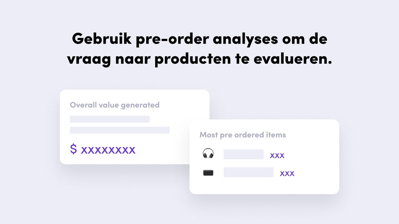 Use pre-order analytics to evaluate product demand.