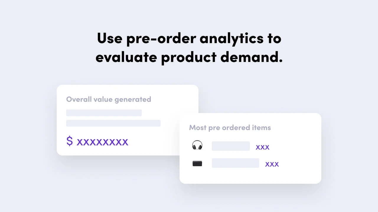 Utilisez les analyses de précommande pour évaluer la demande de produit.