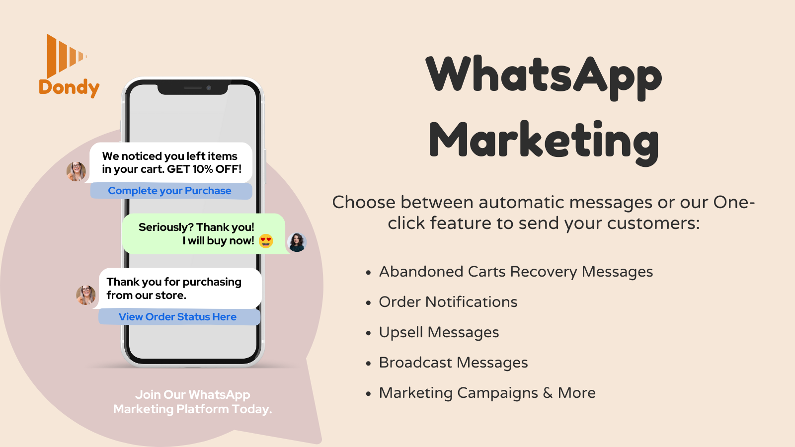 Dondy: WhatsApp Marketing+Chat Screenshot