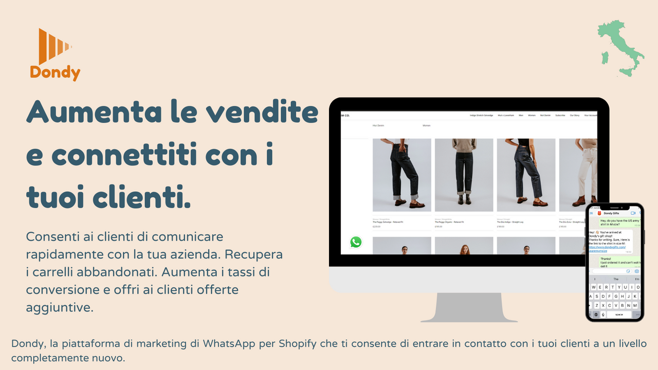 Promuovi le vendite e connettiti con i tuoi clienti con WhatsApp