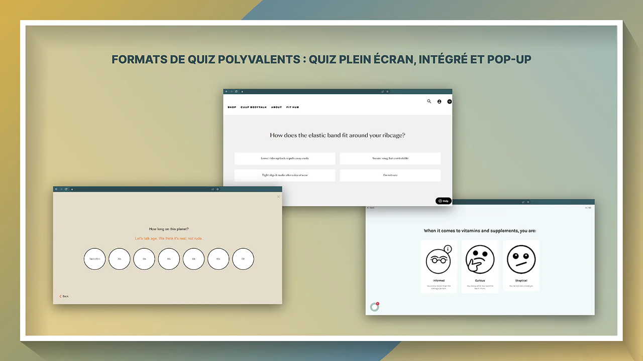 Formats de quiz polyvalents