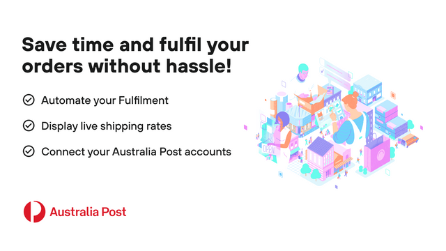 Muestra tarifas de envío en vivo e imprime etiquetas de Australia Post