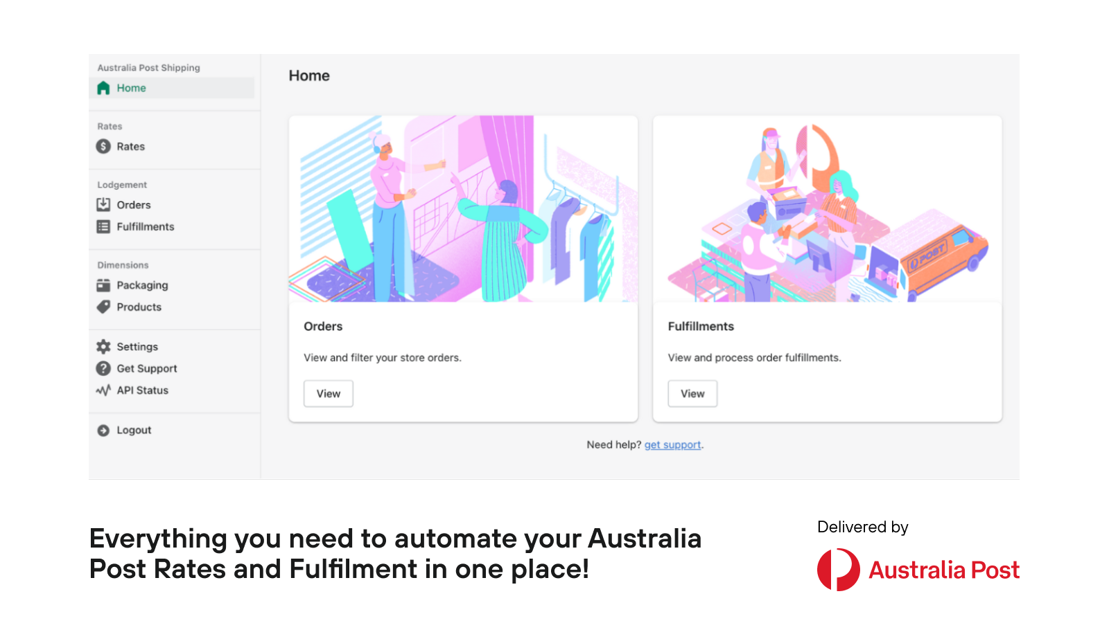 Australia Post Shipping by AMP Screenshot