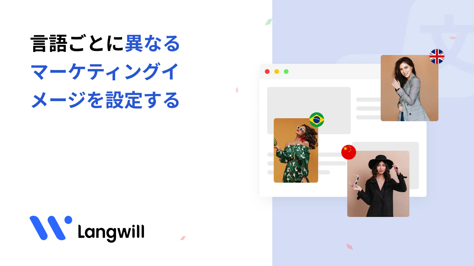 言語ごとに異なるマーケティングイメージを設定する