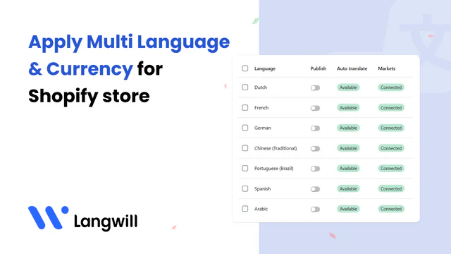 Appliquez plusieurs devises et langues pour votre magasin