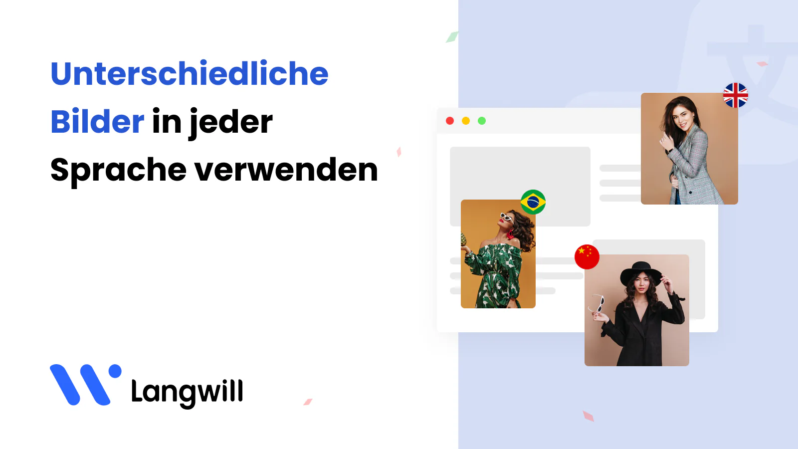 Verwenden Sie unterschiedliche Bilder in jeder Sprache