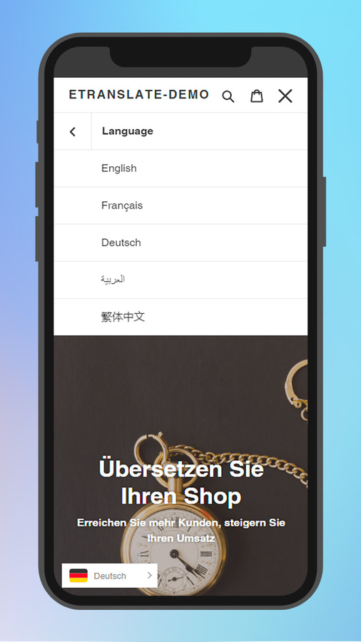 Customize language switcher for your store