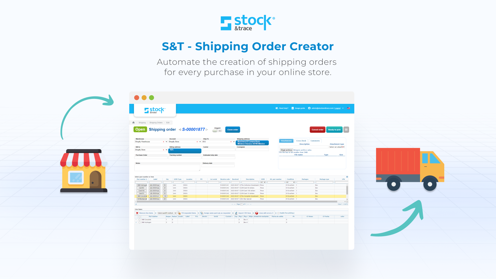 S&T Shipping Order Creator