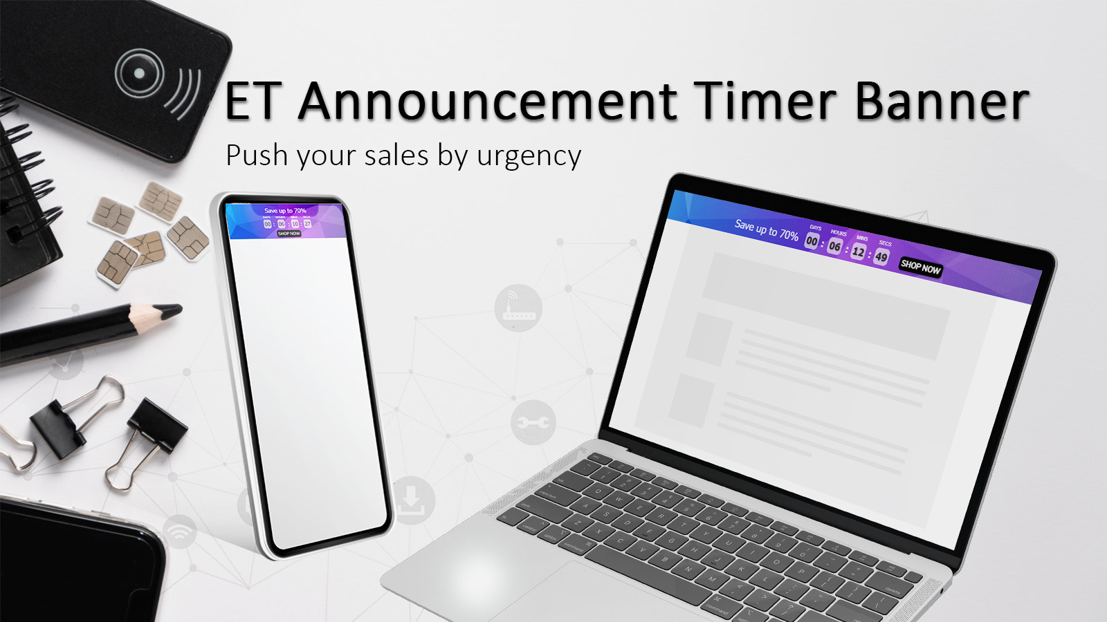 Imagem de capa do aplicativo ET Announcement Timer Banner para Shopify