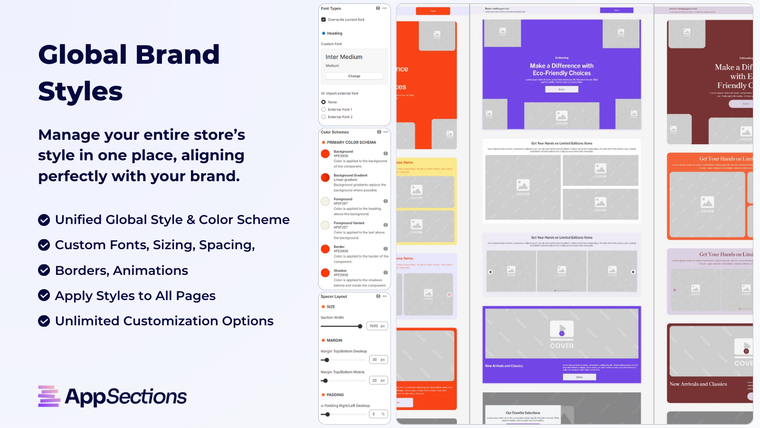AppSections ‑ Theme Builder Screenshot