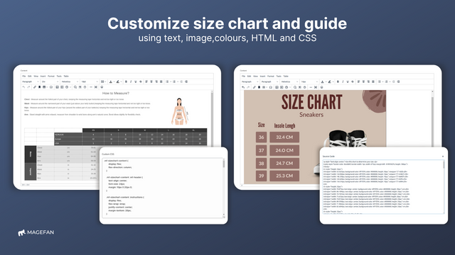 create size charts in shopify easily