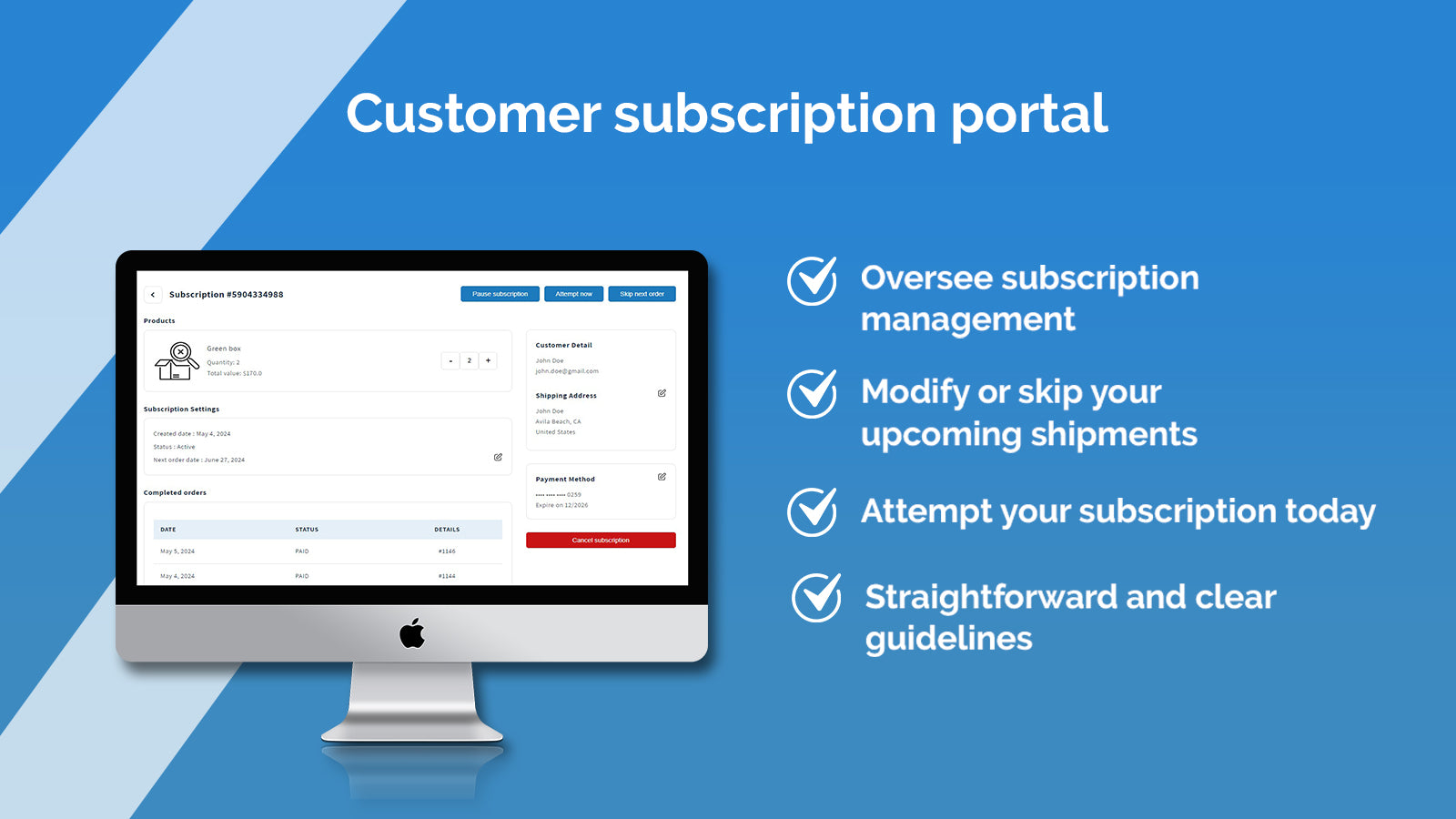 Pluxify Subscriptions Screenshot