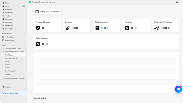 insurify | tableau de bord de l'application