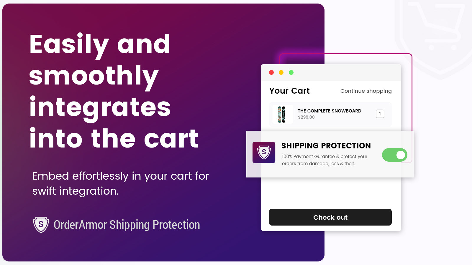 OrderArmor Shipping Protection Screenshot