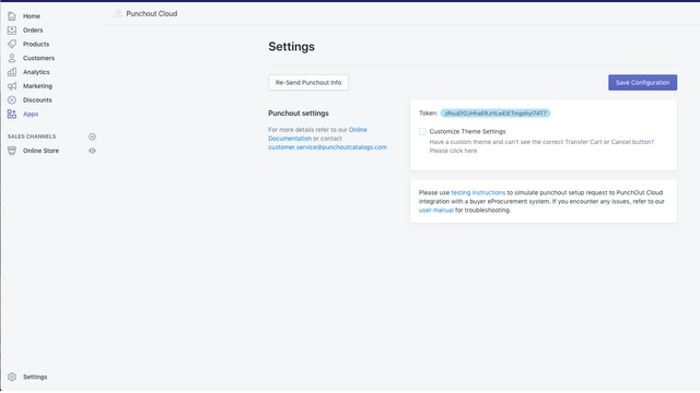 Shopify Admin Settings