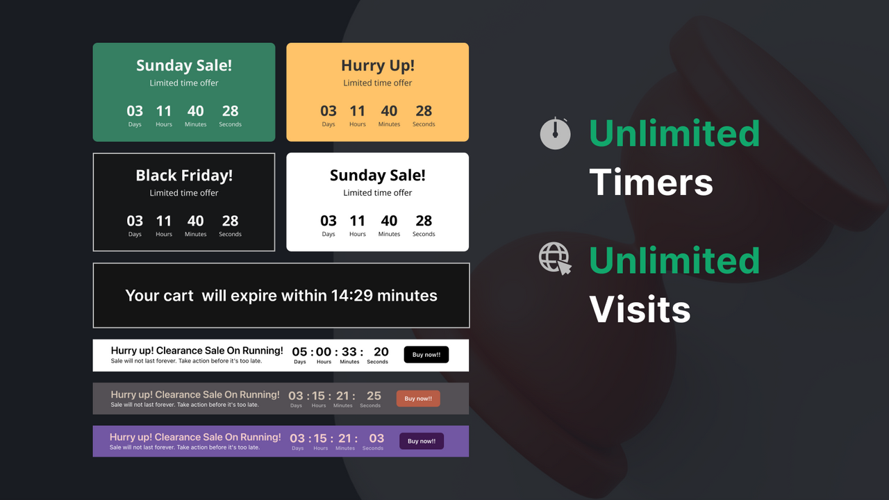 PeakPulse countdown timer let you create unlimited timers