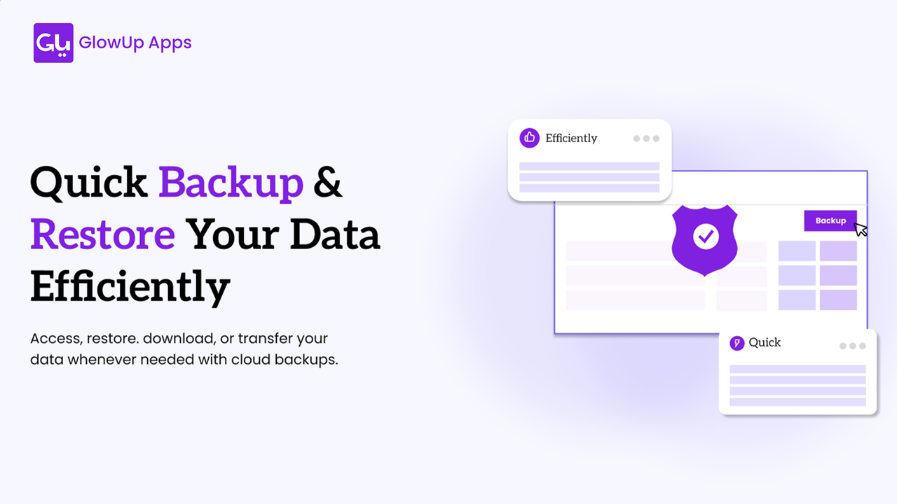 App de Backup Shopify por GlowUp Apps| Backups Automatizados e Restauração