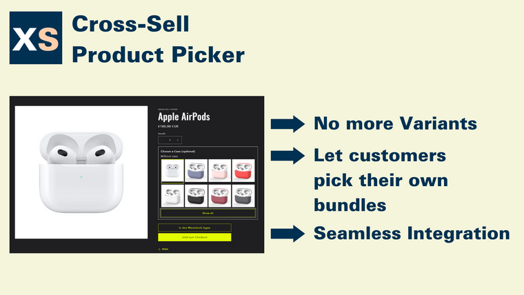 XSell Product Picker Screenshot