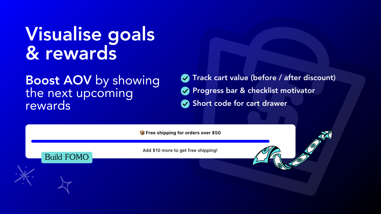 Visualise goals & rewards with progress bar and checklist