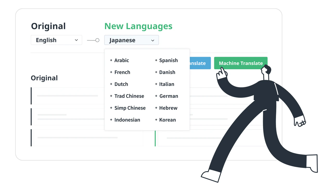 様々な言語に変更が可能です